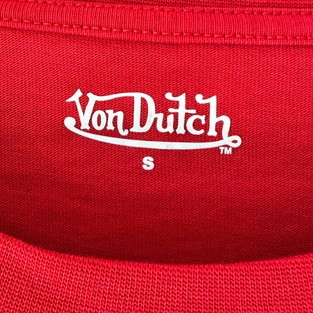Von Dutch Red Short Sleeve Tee Vibrant Logo Design - EUC - Picture 3 of 6